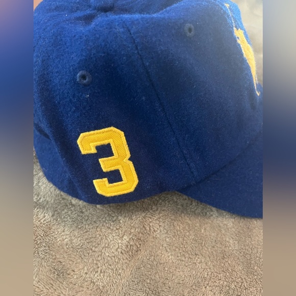 VINTAGE WOOL POLO RALPH LAUREN Blue  57% WOOL 43% VISCOSE  BASEBALL CAP. Rare - Picture 2 of 7